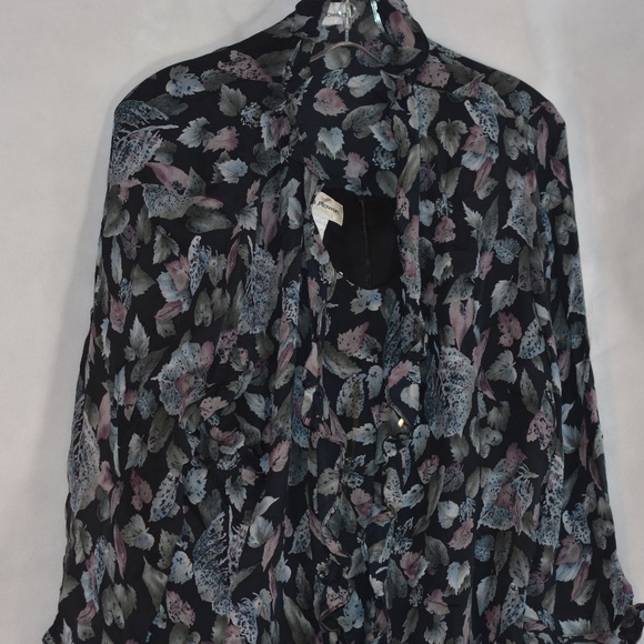 100% Silk Rena Rowan Dress & Jacket SZ L - Picture 7 of 7